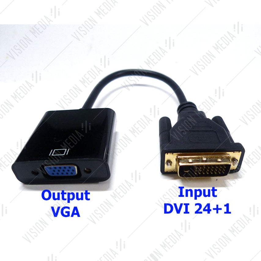 DVI 24+1 TO VGA DB15 (MALE) CABLE 1.8M