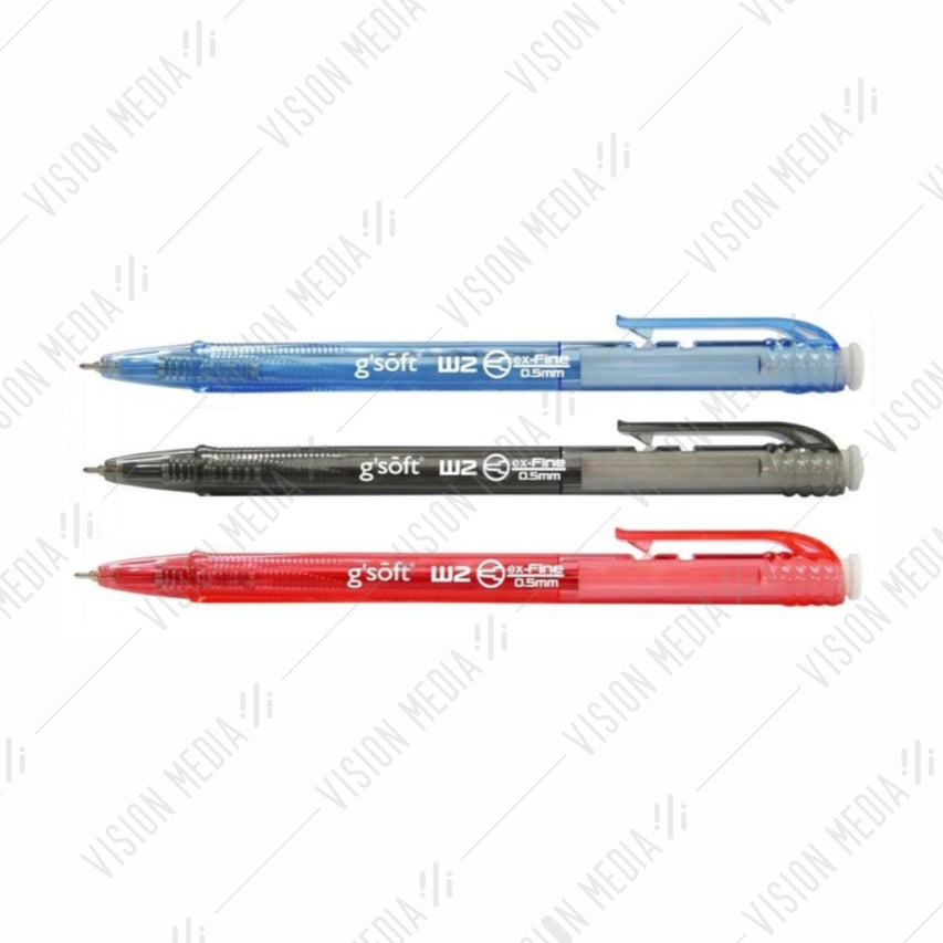 G'SOFT W2 RETRACTABLE BALL PEN 0.5MM