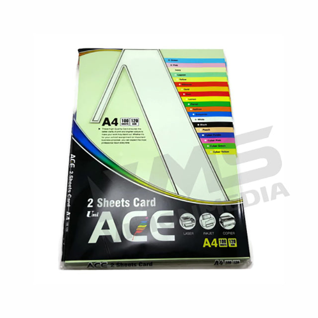 UNI ACE 120GSM A4 SIZE COLOUR PAPER (100 SHEETS)