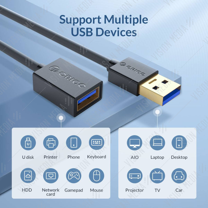 ORICO USB 3.0 TYPE A EXTENSION DATA CABLE (M-F) (1.5M)