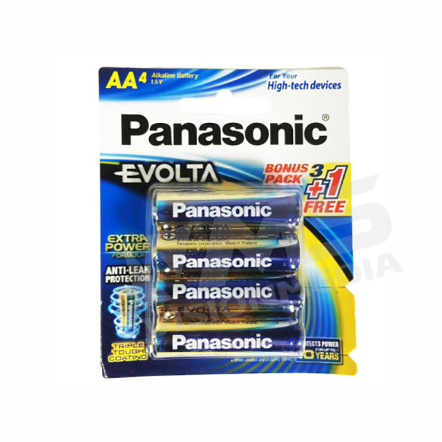 PANASONIC EVOLTA ALKALINE AA 3 FREE 1 BATTERY (LR6EG/4B1F)