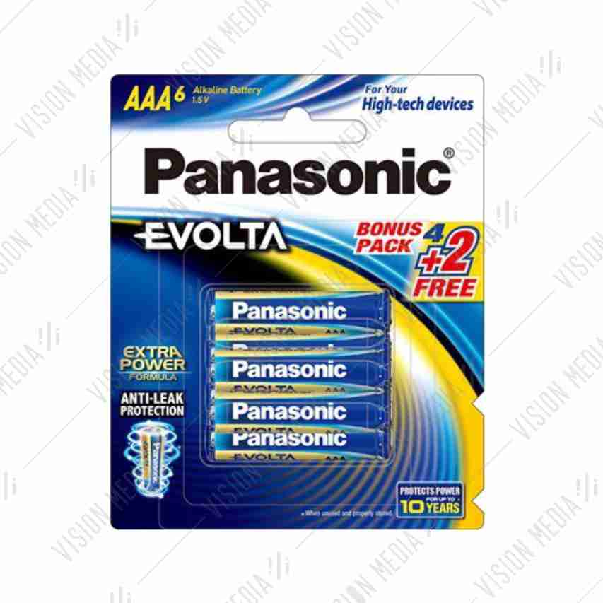 PANASONIC EVOLTA AAA ALKALINE BATTERY (LR03EG/6B2F) (6PCS)