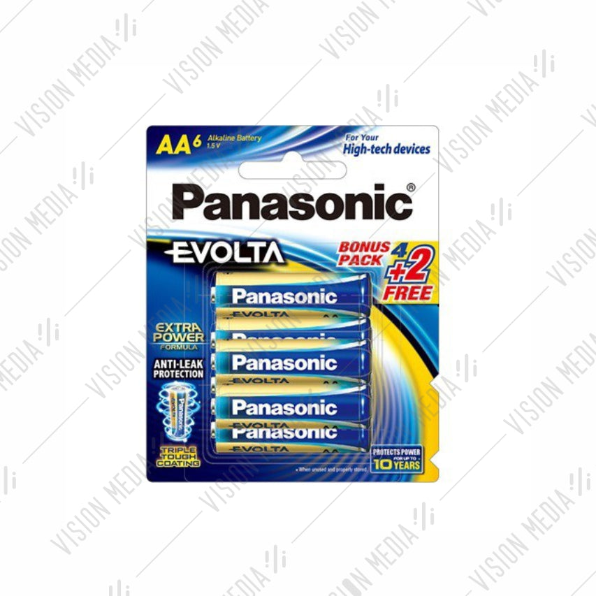 PANASONIC EVOLTA AA ALKALINE BATTERY (LR6EG/6B2F) (6PCS)