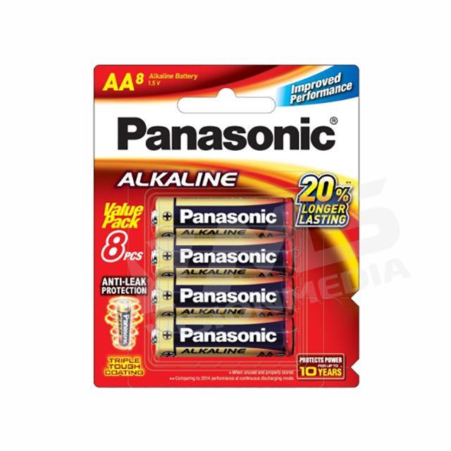 PANASONIC ALKALINE AA BATTERY 8PCS / PACK (LR6T/8B)