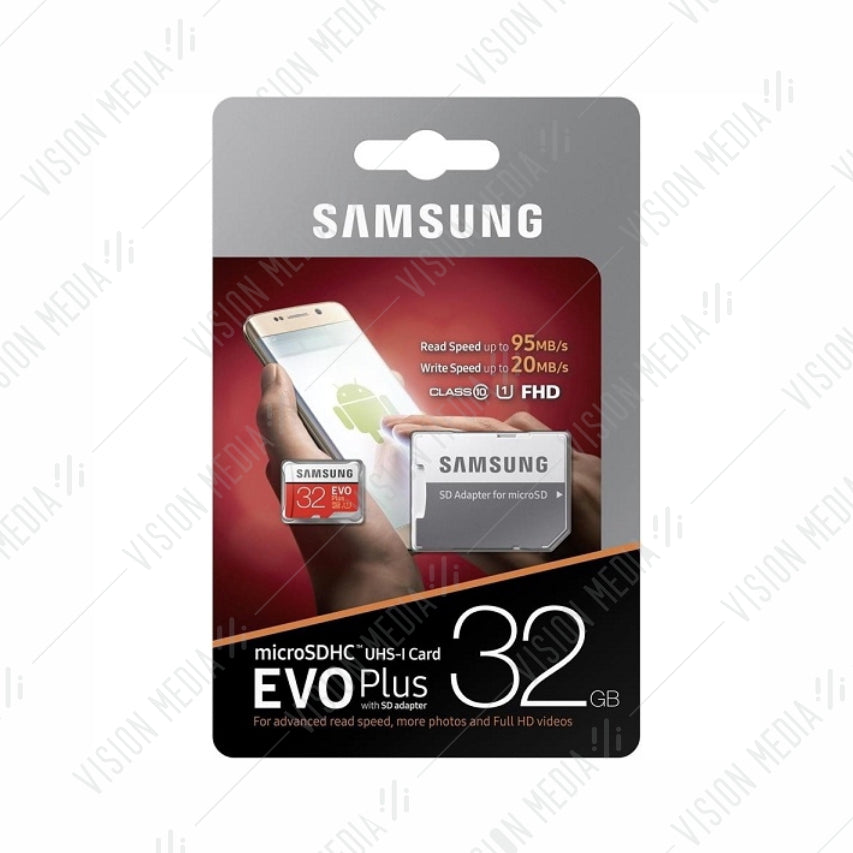 SAMSUNG EVO PLUS 32GB MCRO SDXC WITH ADAPTER (MB-MC32GA/APC)