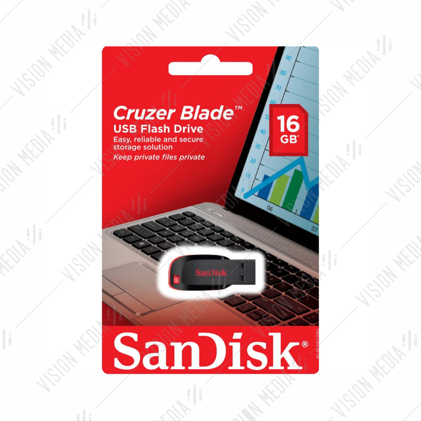 SANDISK USB FLASH DRIVE CZ50 CRUZER 16GB (SDCZ50-016G-B35)