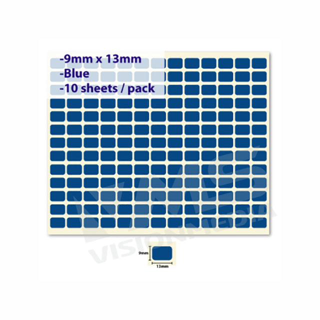 LABEL STICKER 9MM X 13MM | Vision Media Supplies