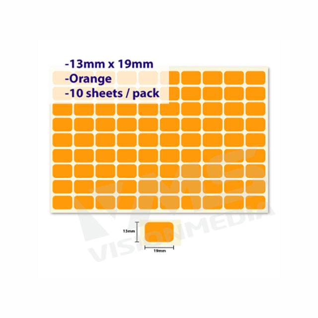 LABEL STICKER 13MM X 19MM