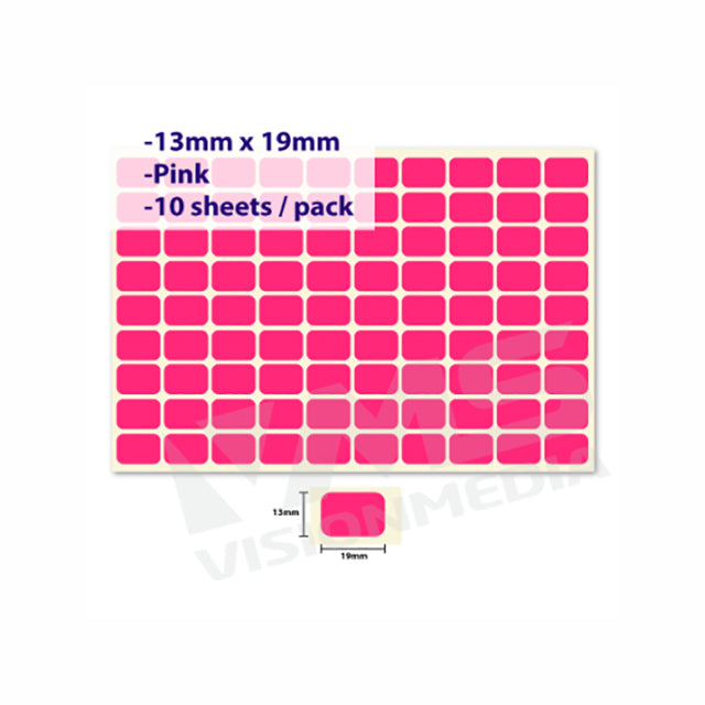 LABEL STICKER 13MM X 19MM