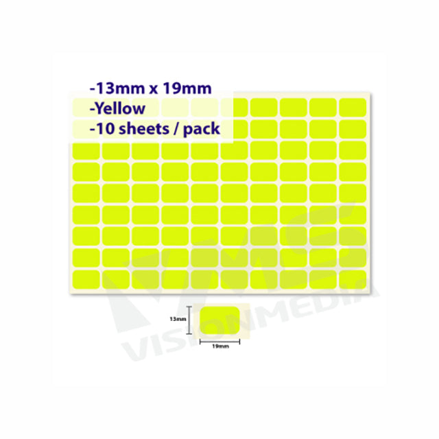 LABEL STICKER 13MM X 19MM