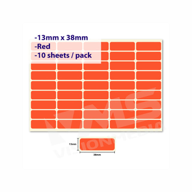 LABEL STICKER 13MM X 38MM