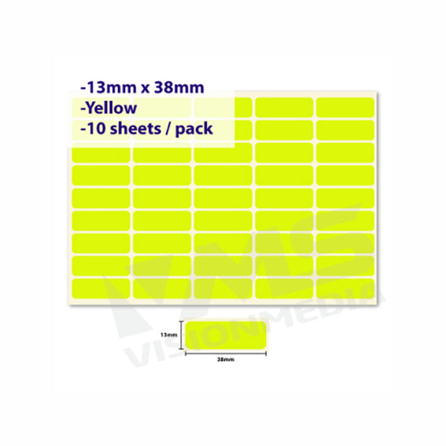 LABEL STICKER 13MM X 38MM