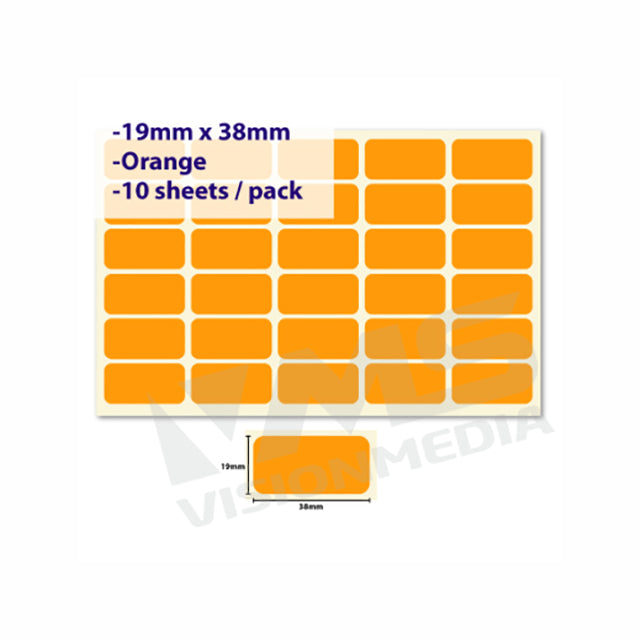 LABEL STICKER 19MM X 38MM
