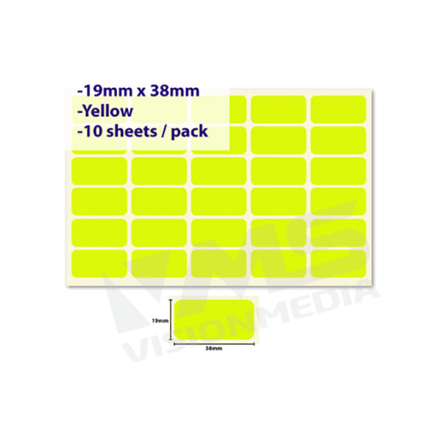 LABEL STICKER 19MM X 38MM