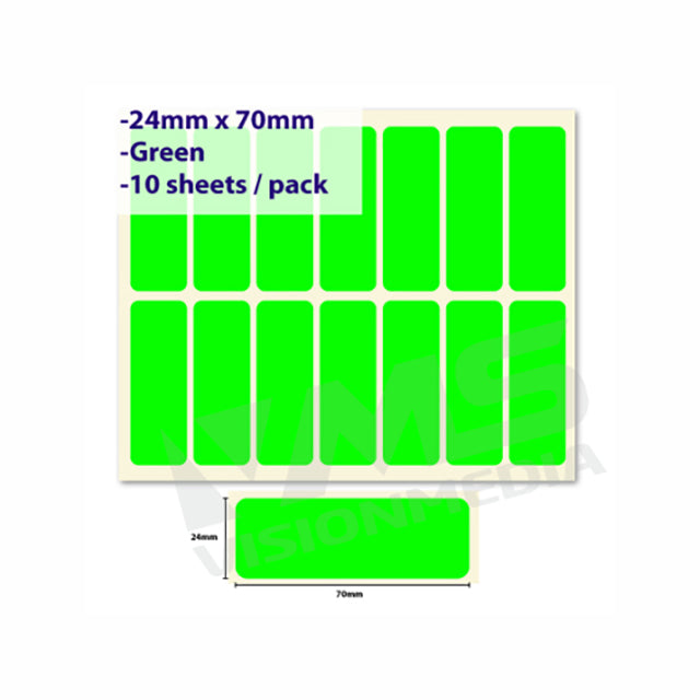 LABEL STICKER 24MM X 74MM