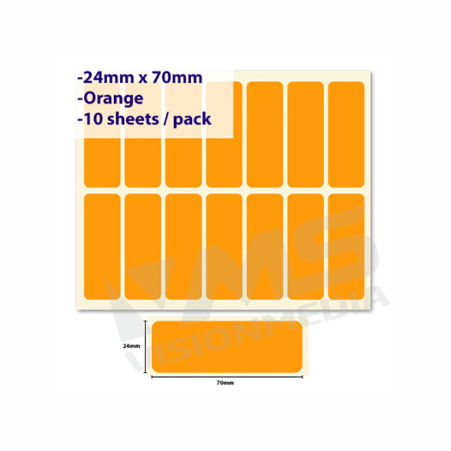LABEL STICKER 24MM X 74MM