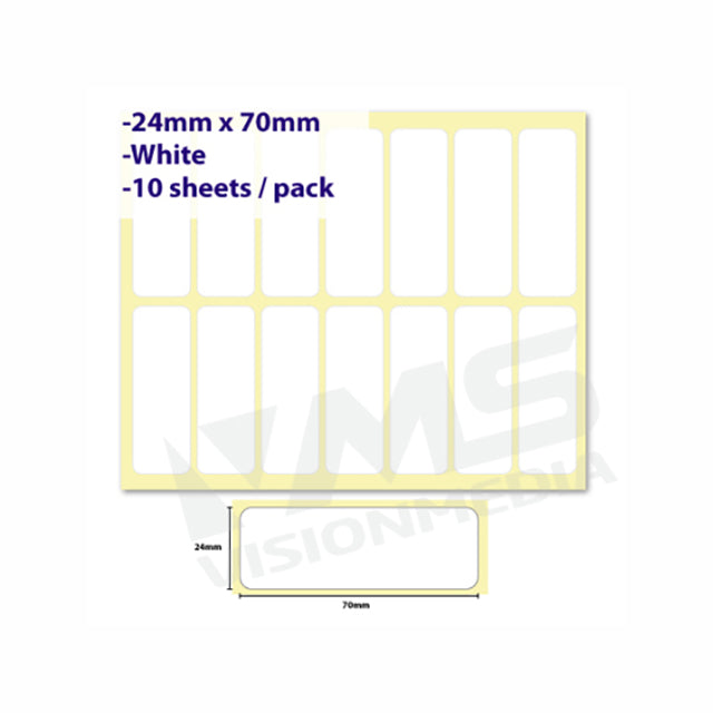 LABEL STICKER 24MM X 74MM