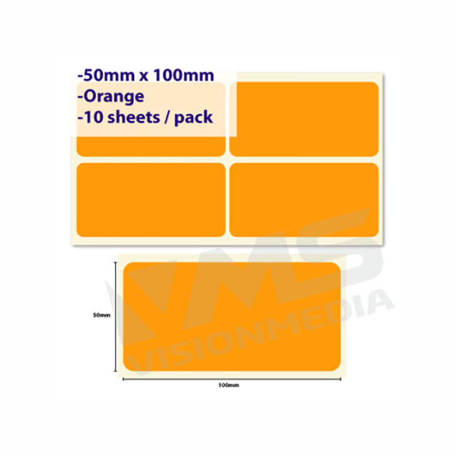 Sticker Label 50x100 LABEL STICKER 50MM X 100MM | Vision Media Supplies
