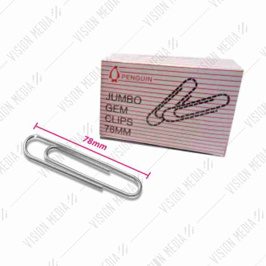 78MM JUMBO GIANT PAPER CLIP (JUMBO GEM CLIPS) (50PCS/BX)