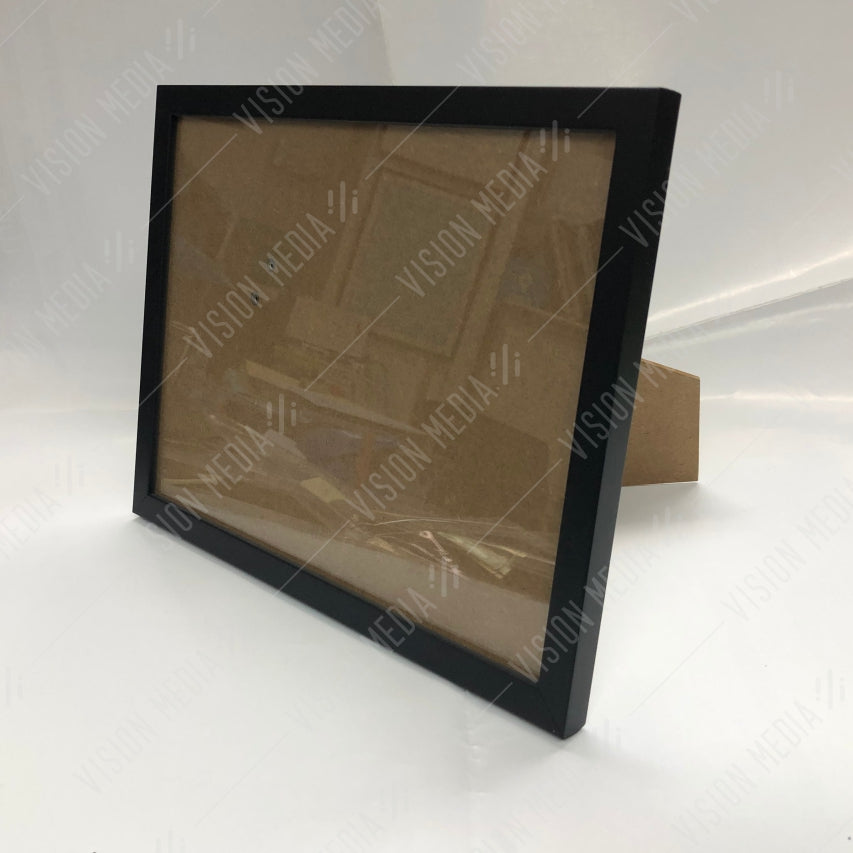 A4 SIZE BASIC BLACK WOODEN PHOTO FRAME WITH GLASS FRAME