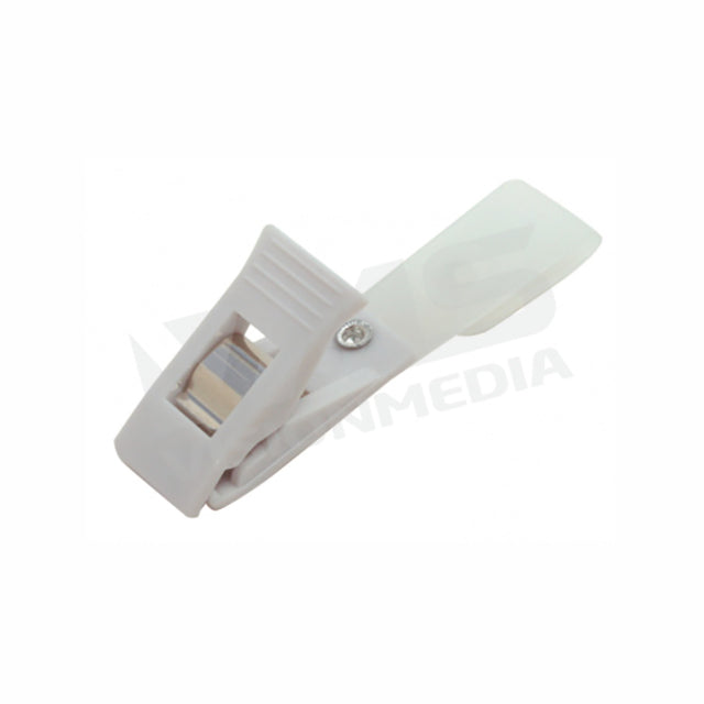 PLASTIC BADGE CLIP WITH PLASTIC STRIP (86320)