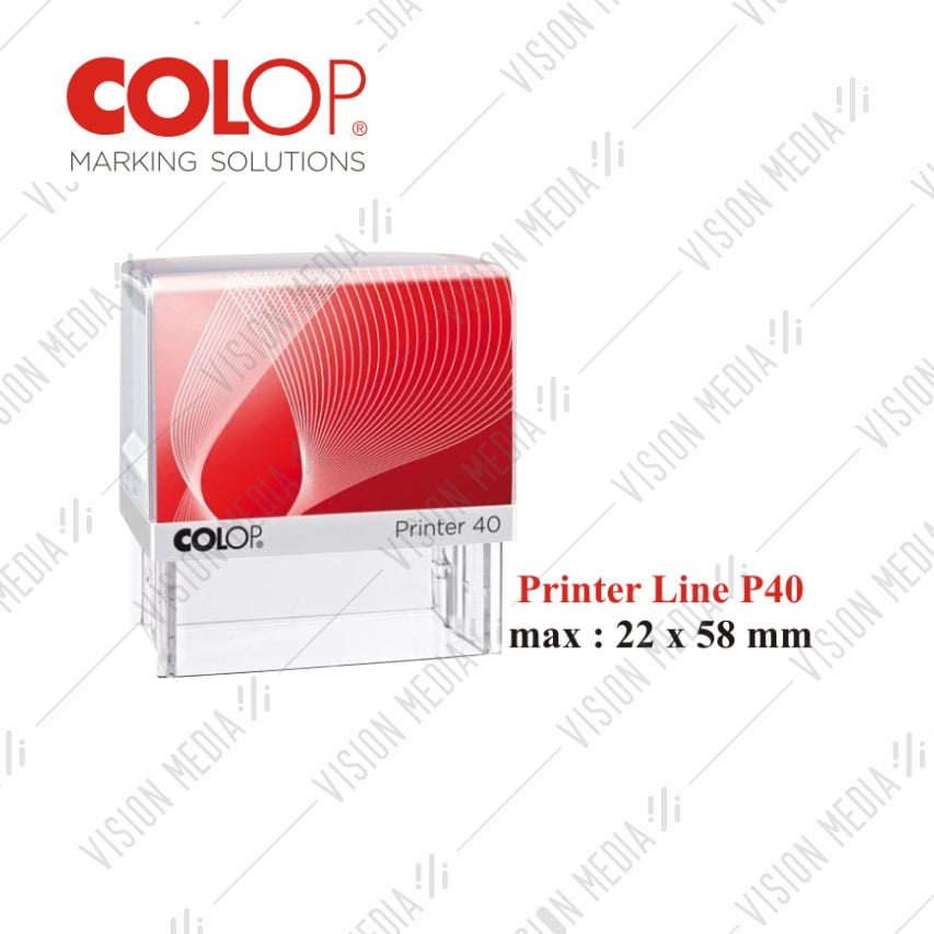 COLOP SELF INKING RUBBERSTAMP P40 (22 X 58MM)