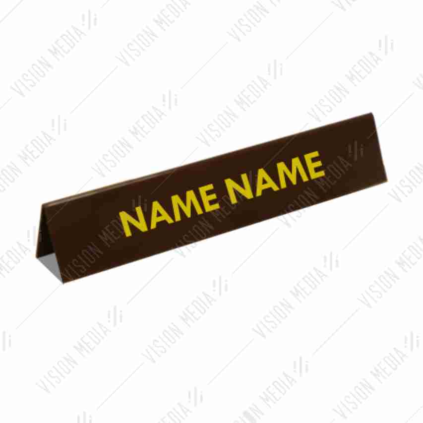 ACRYLIC SINGLE NAME SIGNAGE STAND WITH INSERT (250X50X40MM)