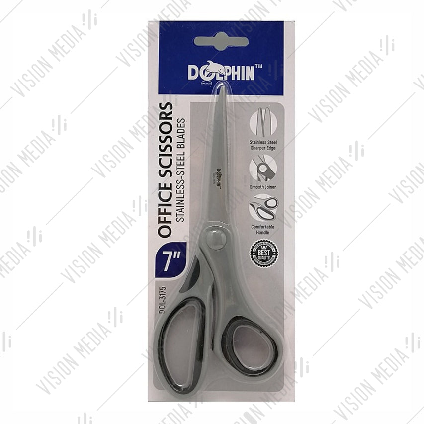 DOLPHIN 7" STAINLESS STEEL OFFICE SCISSORS (#3175)