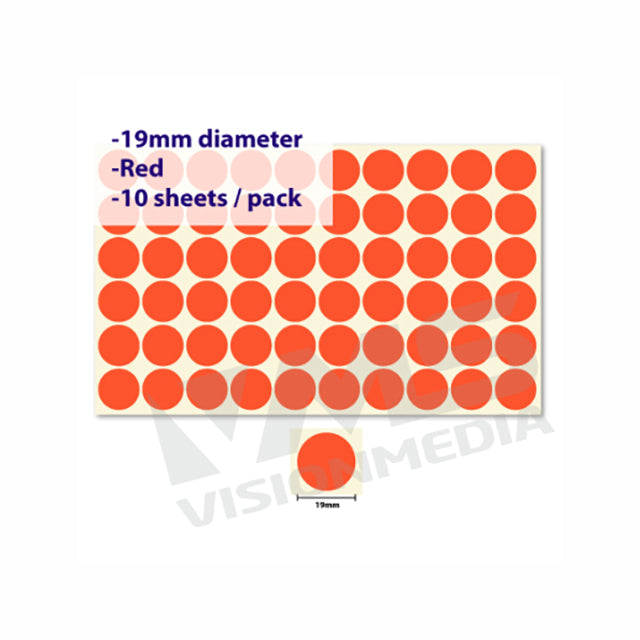 LABEL STICKER ROUND 19MM