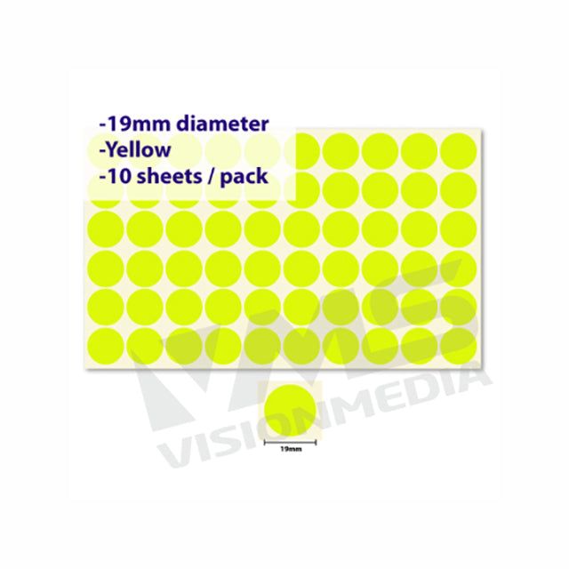 LABEL STICKER ROUND 19MM