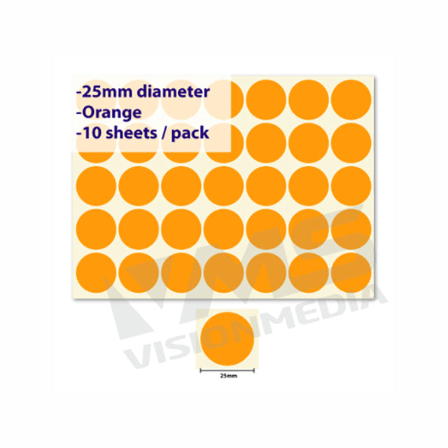 LABEL STICKER ROUND 25MM