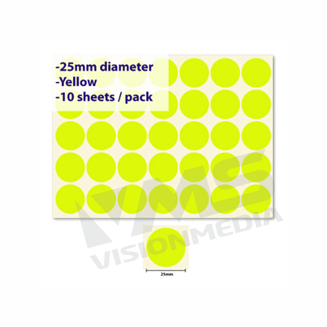LABEL STICKER ROUND 25MM