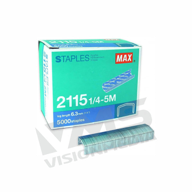 MAX STAPLER REFILL 2115 (1/4-5M) | Vision Media Supplies