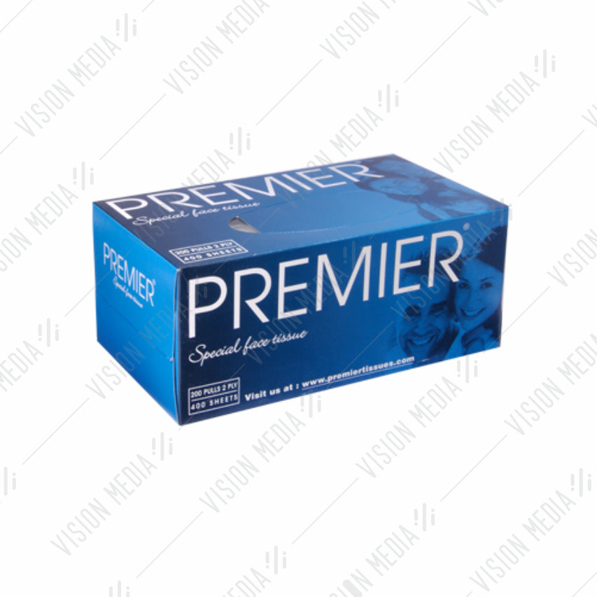 PREMIER 2 PLY FACIAL TISSUE 200 SHEETS PER BOX