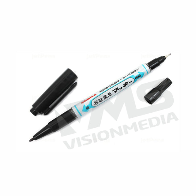 ZEBRA PERMANENT TWIN TIP MARKER BLACK (YYTS7-BK)