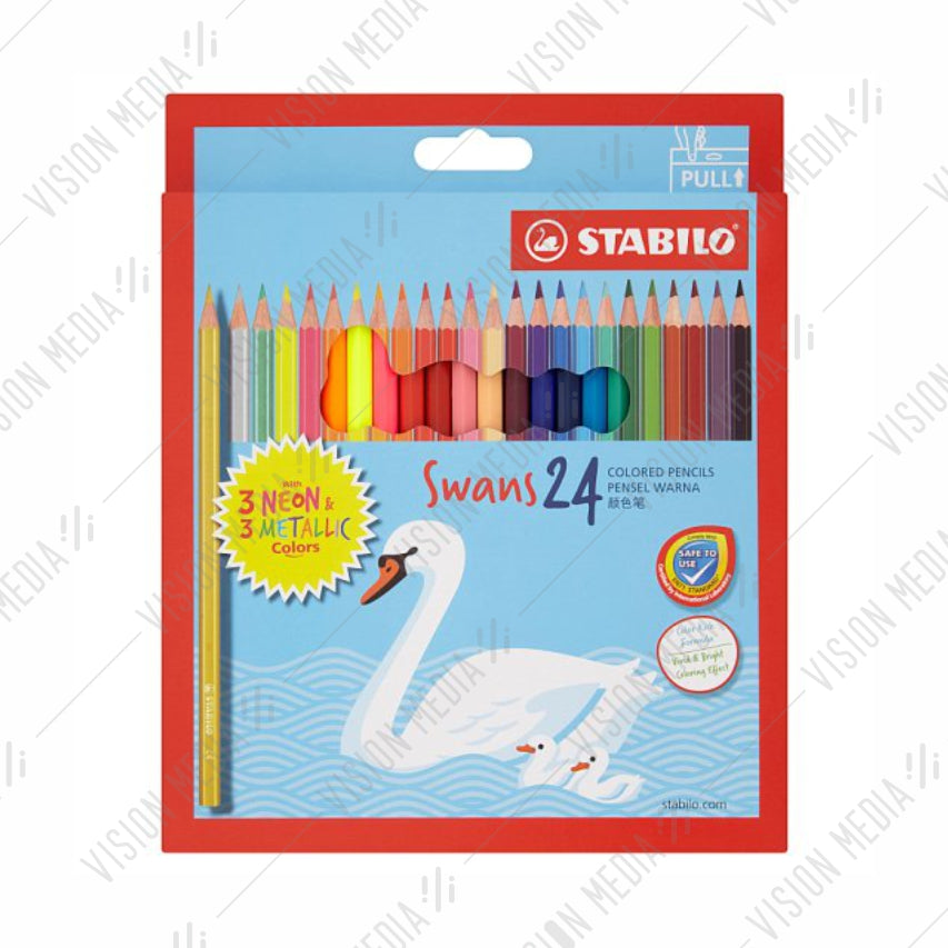 STABILO SWANS COLOUR PENCILS (24 COLOURS LONG) (1879)