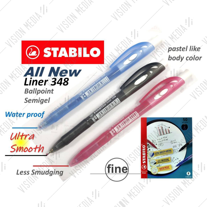 STABILO LINER 348 RETRACTABLE BALL POINT PEN (FINE)