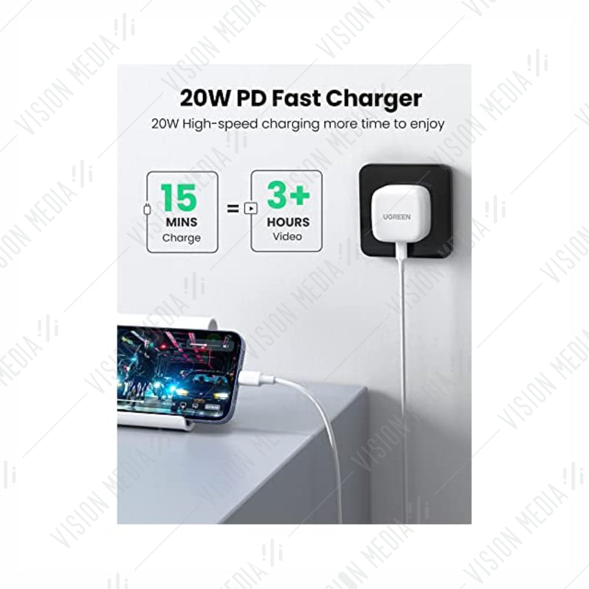 UGREEN UK PLUG TO USB-C 20W PD FAST CHARGER