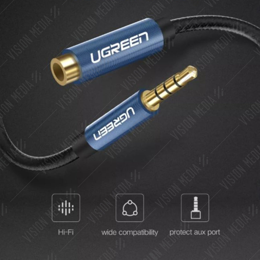 UGREEN 3.5MM MALE TO FEMALE AUDIO CABLE 1.5M (40674)