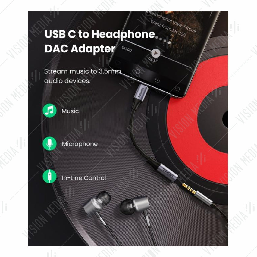 UGREEN USB C TO 3.5MM AUDIO ADAPTER (70858)