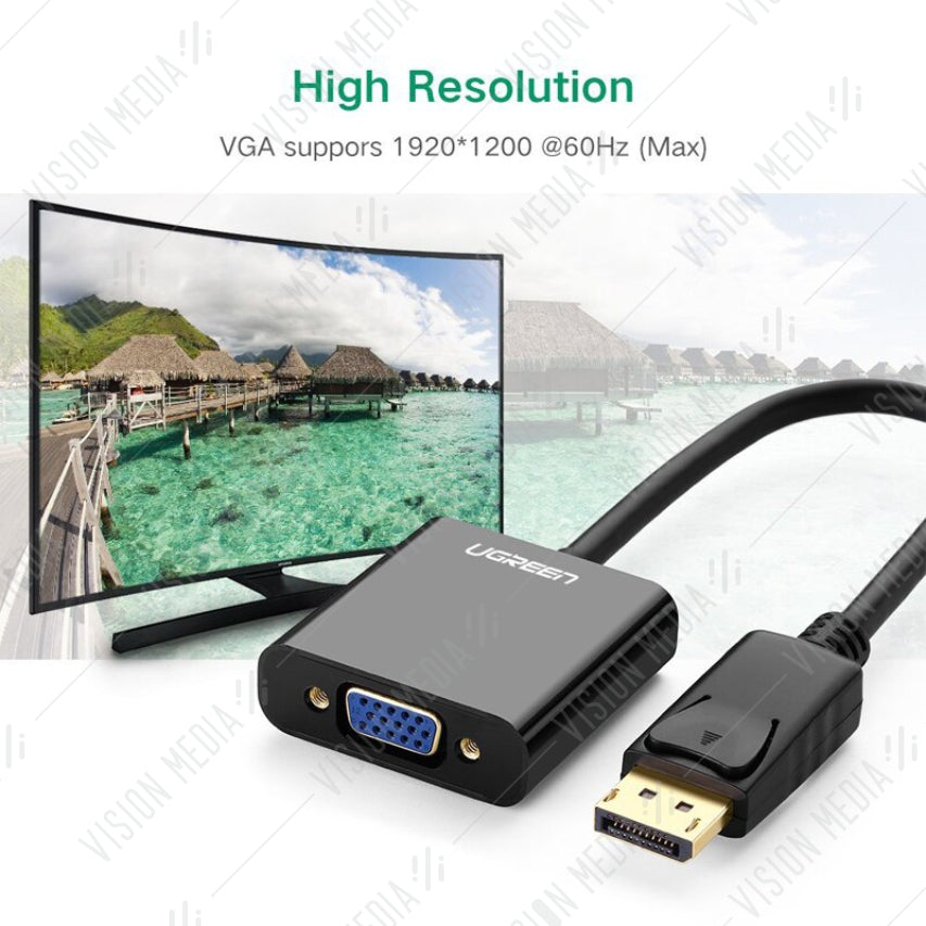 UGREEN DISPLAYPORT DP TO VGA ADAPTER (M-F) (20414)