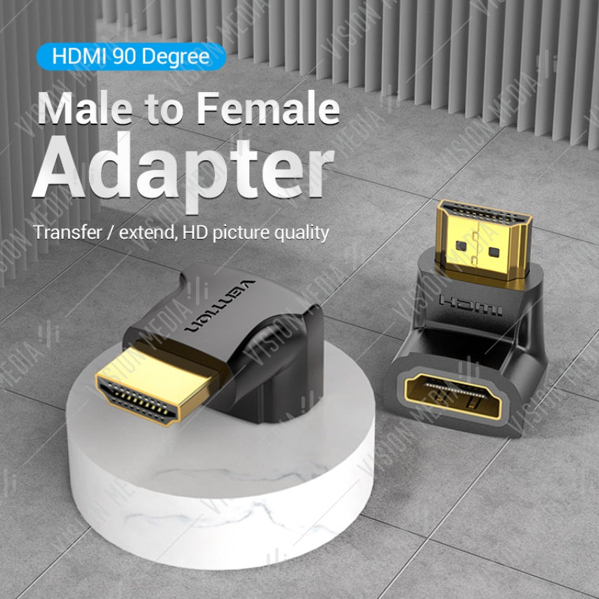 VENTION 90 DEGREE HDMI MALE TO FEMALE ADAPTER (AIOB0)