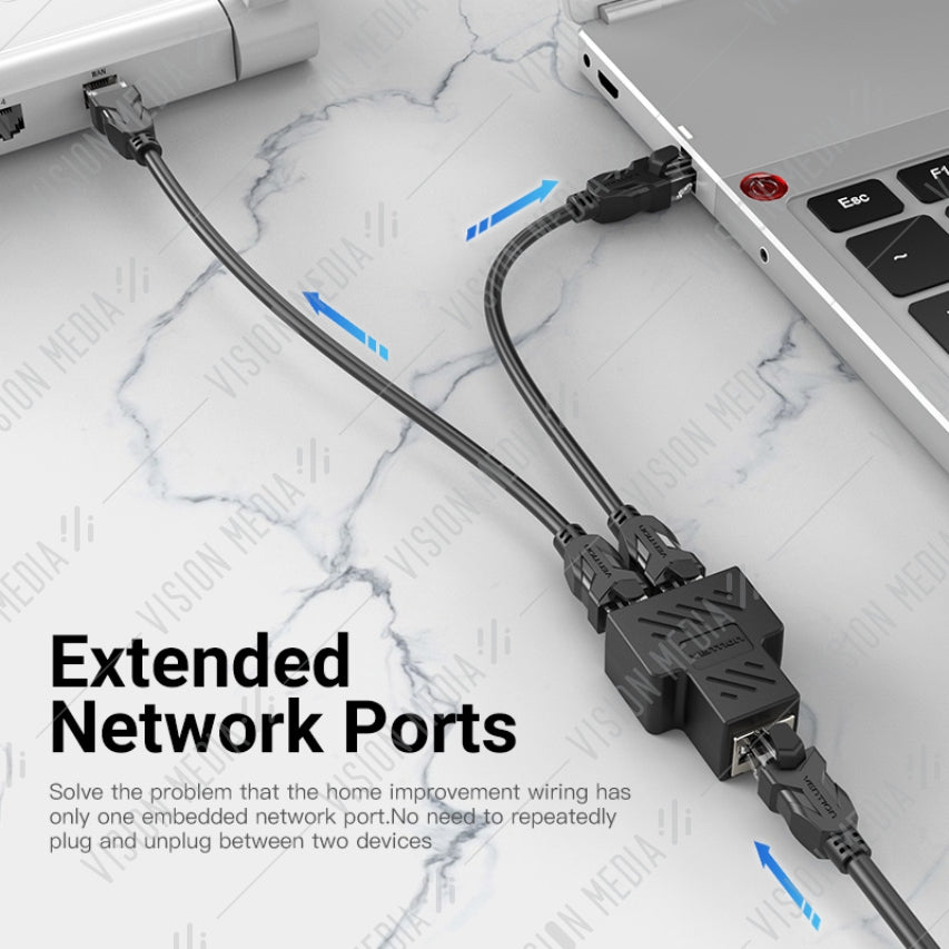 VENTION RJ45 100MBPS NETWORK SPLITTER ADAPTER 1 TO 2 (IPSB0)