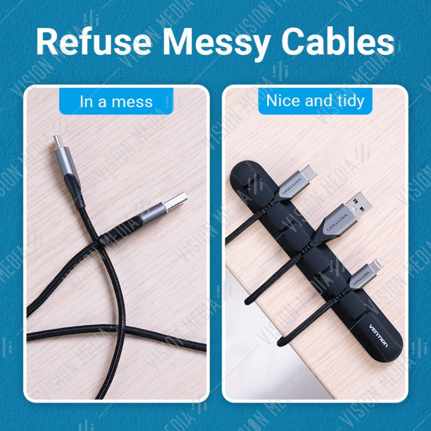VENTION 5 PORTS DESKTOP CABLE MANAGER BLACK (KBRB0)