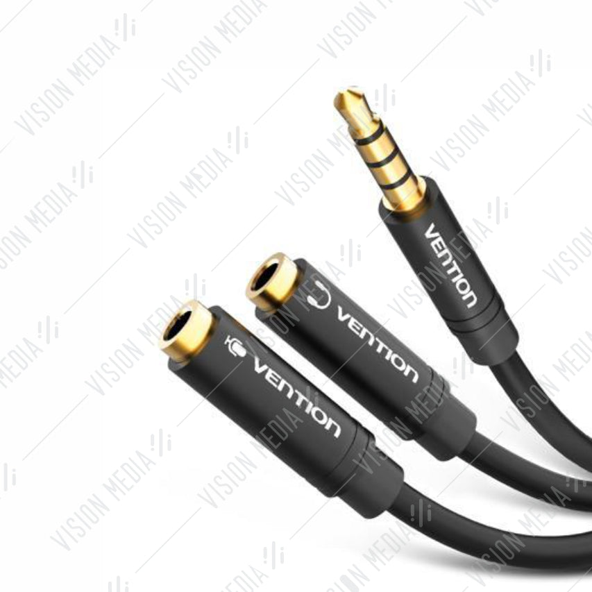 VENTION 3.5MM Y SPLITTER 1 (M) TO 2 (F) AUX CABLE (BBVBY)