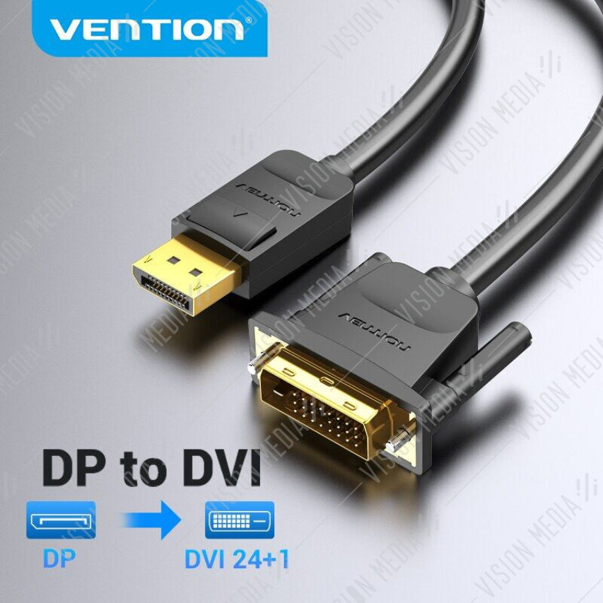 VENTION DISPLAYPORT TO DVI (24+1) CABLE 1.5M (HAFBG)